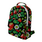 Strawberries Pattern Flap Pocket Backpack (Large)