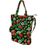 Strawberries Pattern Shoulder Tote Bag