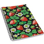 Strawberries Pattern 5.5  x 8.5  Notebook