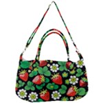 Strawberries Pattern Removable Strap Handbag