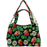 Strawberries Pattern Double Compartment Shoulder Bag