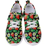 Strawberries Pattern Women s Velcro Strap Shoes