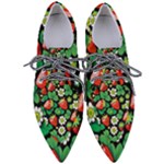 Strawberries Pattern Pointed Oxford Shoes