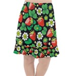 Strawberries Pattern Fishtail Chiffon Skirt