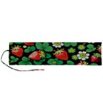 Strawberries Pattern Roll Up Canvas Pencil Holder (L)