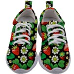 Strawberries Pattern Kids Athletic Shoes