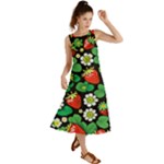 Strawberries Pattern Summer Maxi Dress