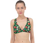 Strawberries Pattern Classic Banded Bikini Top