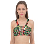 Strawberries Pattern Cage Up Bikini Top