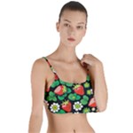 Strawberries Pattern Layered Top Bikini Top 