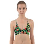 Strawberries Pattern Wrap Around Bikini Top