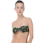 Strawberries Pattern Classic Bandeau Bikini Top 