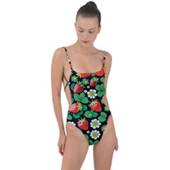 Tie Strap One Piece Swimsuit 