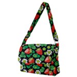 Strawberries Pattern Full Print Messenger Bag (M)