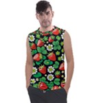 Strawberries Pattern Men s Regular Tank Top