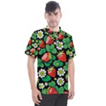 Strawberries Pattern Men s Polo T-Shirt