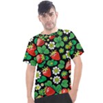 Strawberries Pattern Men s Sport Top