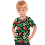 Strawberries Pattern Kids  Sports T-Shirt