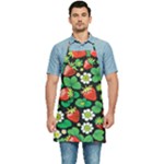 Strawberries Pattern Kitchen Apron