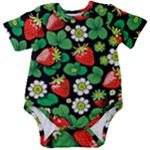 Strawberries Pattern Baby Short Sleeve Bodysuit