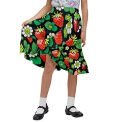 Kids  Ruffle Flared Wrap Midi Skirt 