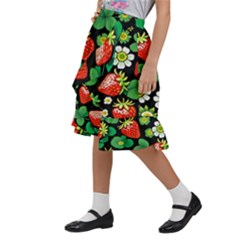 Kids  Ruffle Flared Wrap Midi Skirt 