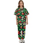 Strawberries Pattern Kids  T-Shirt and Pants Sports Set