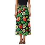 Strawberries Pattern Classic Midi Chiffon Skirt