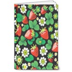 Strawberries Pattern 8  x 10  Hardcover Notebook