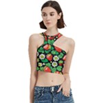 Strawberries Pattern Cut Out Top