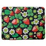 Strawberries Pattern 17  Vertical Laptop Sleeve Case With Pocket