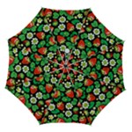 Strawberries Pattern Automatic Folding Umbrella with Case (Medium)