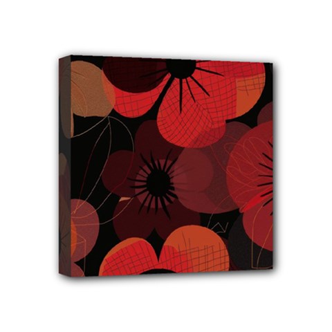 Flower Floral Flora Nature Pattern Background Backdrop Mini Canvas 4  x 4  (Stretched) from ArtsNow.com