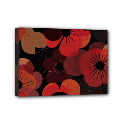 Flower Floral Flora Nature Pattern Background Backdrop Mini Canvas 7  x 5  (Stretched) from ArtsNow.com