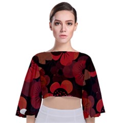 Tie Back Butterfly Sleeve Chiffon Top 