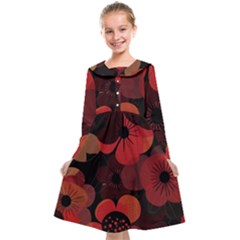 Flower Floral Flora Nature Pattern Background Backdrop Kids  Midi Sailor Dress from ArtsNow.com