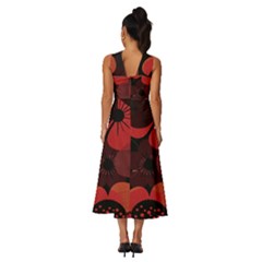 Sleeveless Cross Front Cocktail Midi Chiffon Dress 