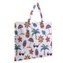 Zipper Large Tote Bag 