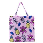 Flowers Petals Pineapples Fruit Grocery Tote Bag