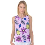 Flowers Petals Pineapples Fruit Women s Basketball Tank Top