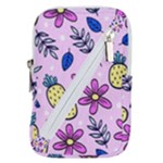 Flowers Petals Pineapples Fruit Belt Pouch Bag (Small)