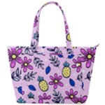 Flowers Petals Pineapples Fruit Back Pocket Shoulder Bag 