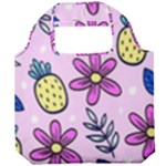 Flowers Petals Pineapples Fruit Foldable Grocery Recycle Bag