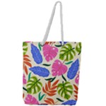 Tropical Sheets Summer Beach Full Print Rope Handle Tote (Large)