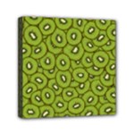 Kiwi Fruit Pattern Green Background Mini Canvas 6  x 6  (Stretched)