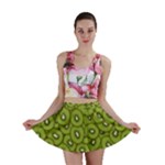 Kiwi Fruit Pattern Green Background Mini Skirt