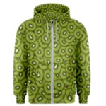 Kiwi Fruit Pattern Green Background Men s Zipper Hoodie