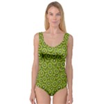 Kiwi Fruit Pattern Green Background Princess Tank Leotard 