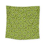 Kiwi Fruit Pattern Green Background Square Tapestry (Small)