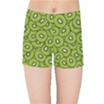 Kiwi Fruit Pattern Green Background Kids  Sports Shorts